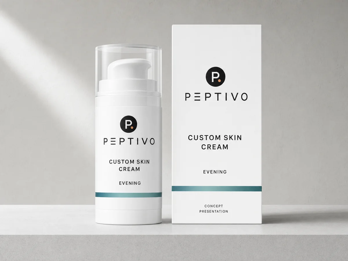 Illustrative Peptivo prescription cream packaging